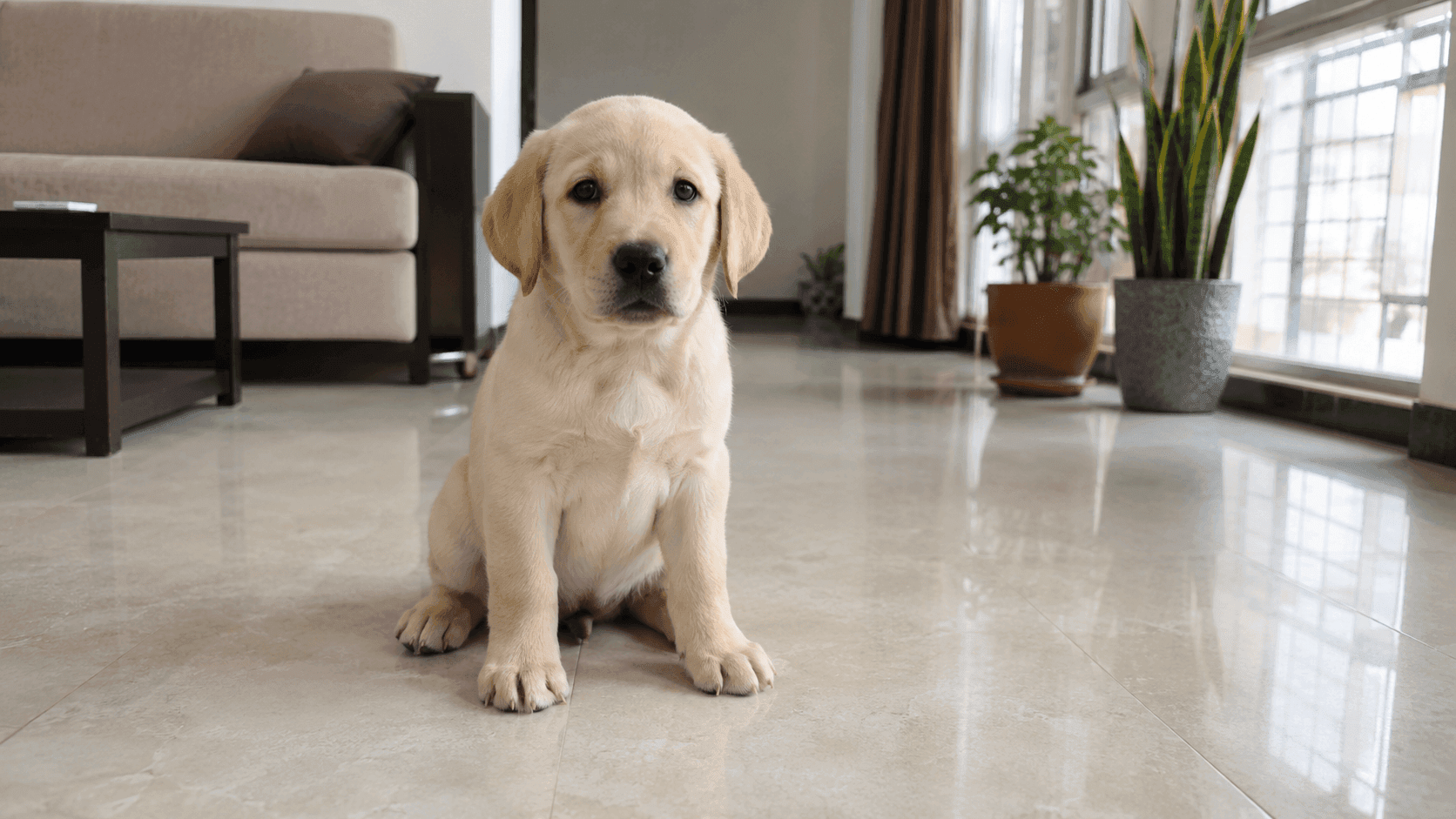 Indian family calculating the monthly cost of raising a Labrador puppy at home