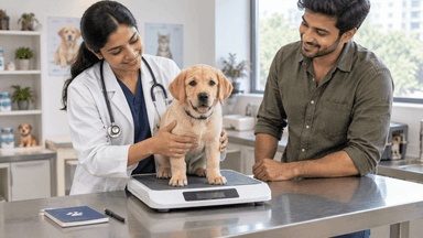 Weighing your puppy before every deworming dose helps your vet choose the right amount.