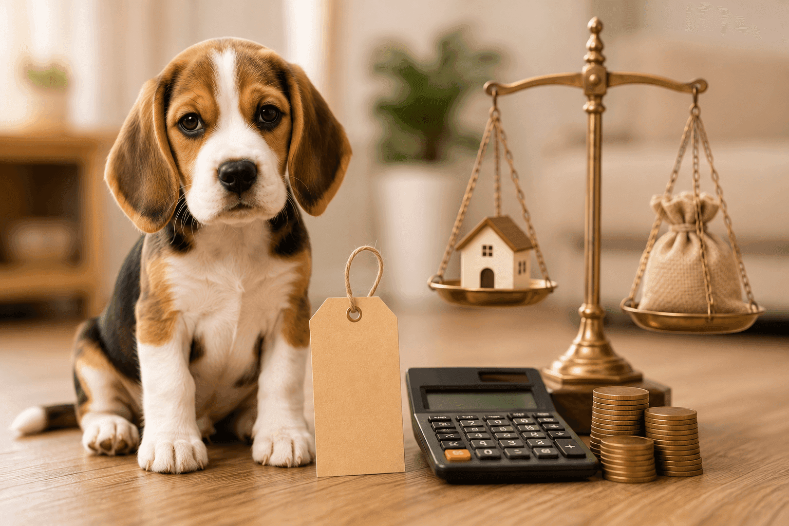A healthy, KCI-certified Beagle puppy comes with more than good looks — proper documentation and health records are what actually determine its price in India. Healthy Beagle puppy sitting beside KCI registration certificate and vaccination card, representing Beagle puppy price in India 2026