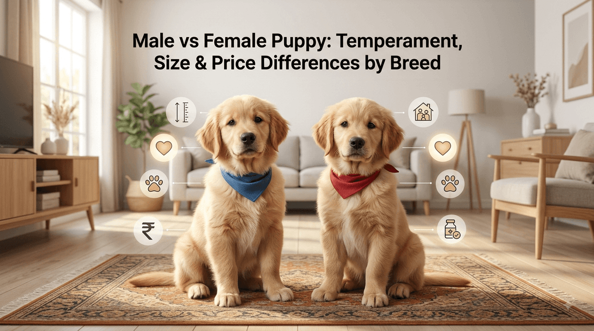 Male and female puppies compared for temperament, size and price differences