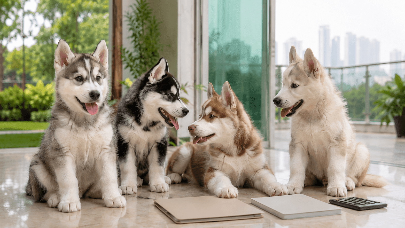 Compare the complete buying and ownership costs of Siberian Husky puppies across Delhi NCR, Mumbai, Bangalore and Pune. Buyer checking Siberian Husky vaccination and health records before purchase